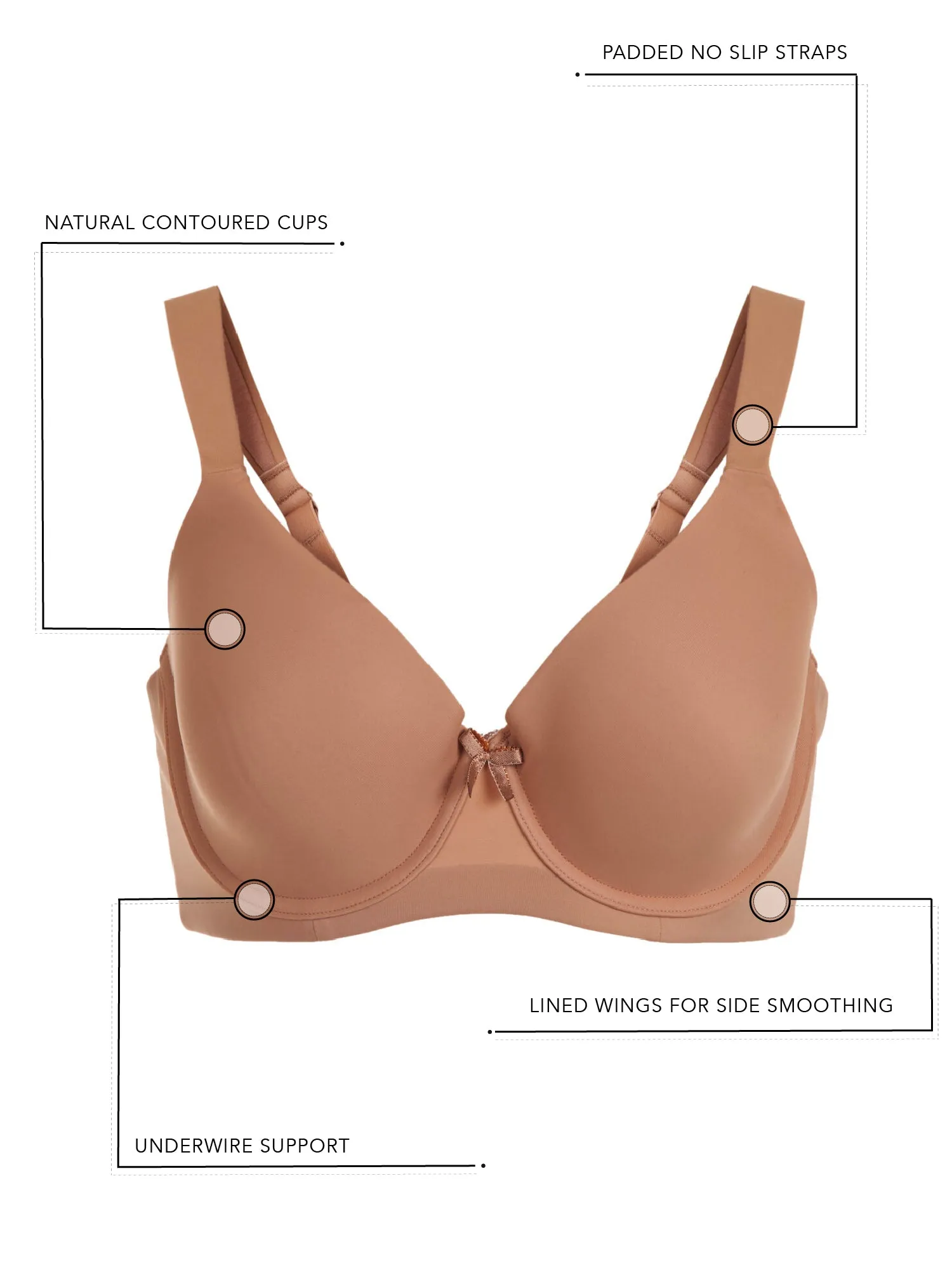 The Brigitte Classic - Underwire T-Shirt Bra