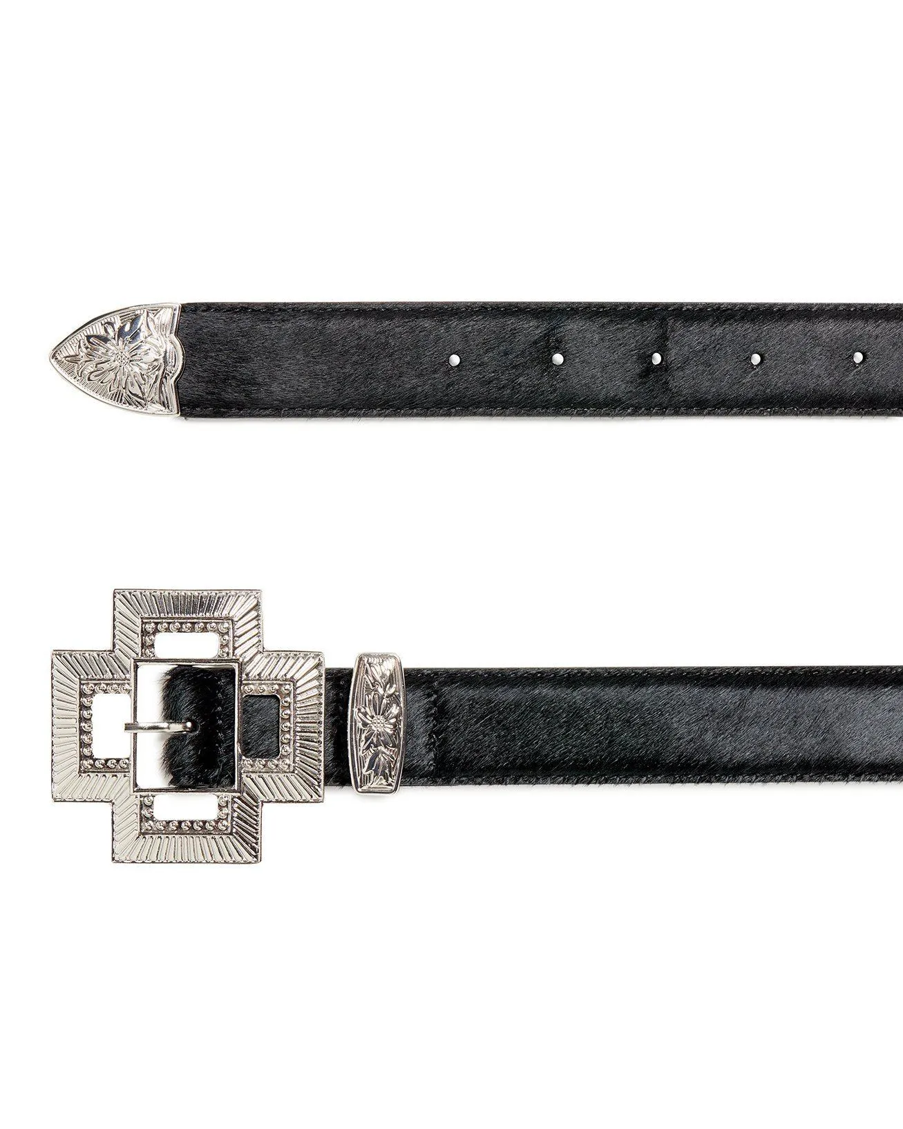 The Cross Buckle Belt Silver