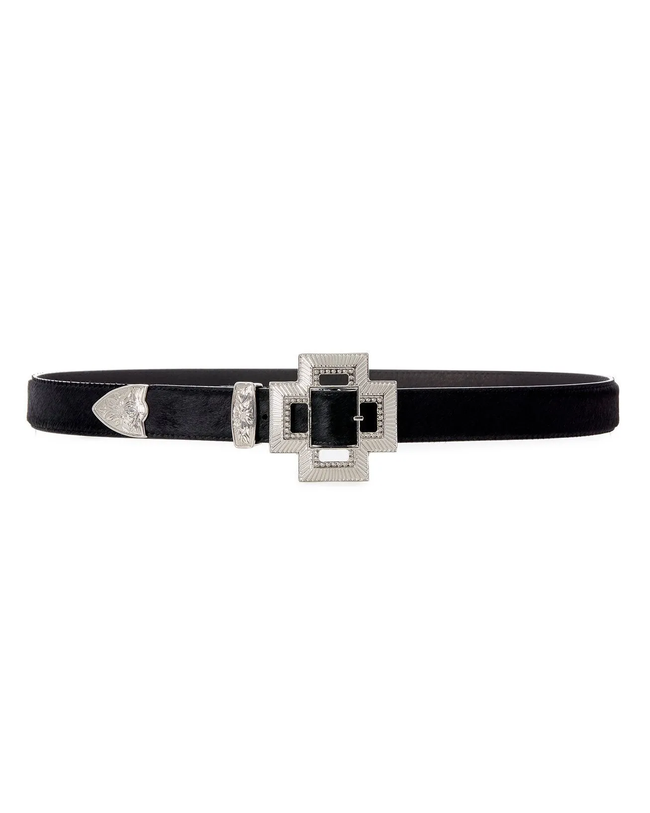 The Cross Buckle Belt Silver