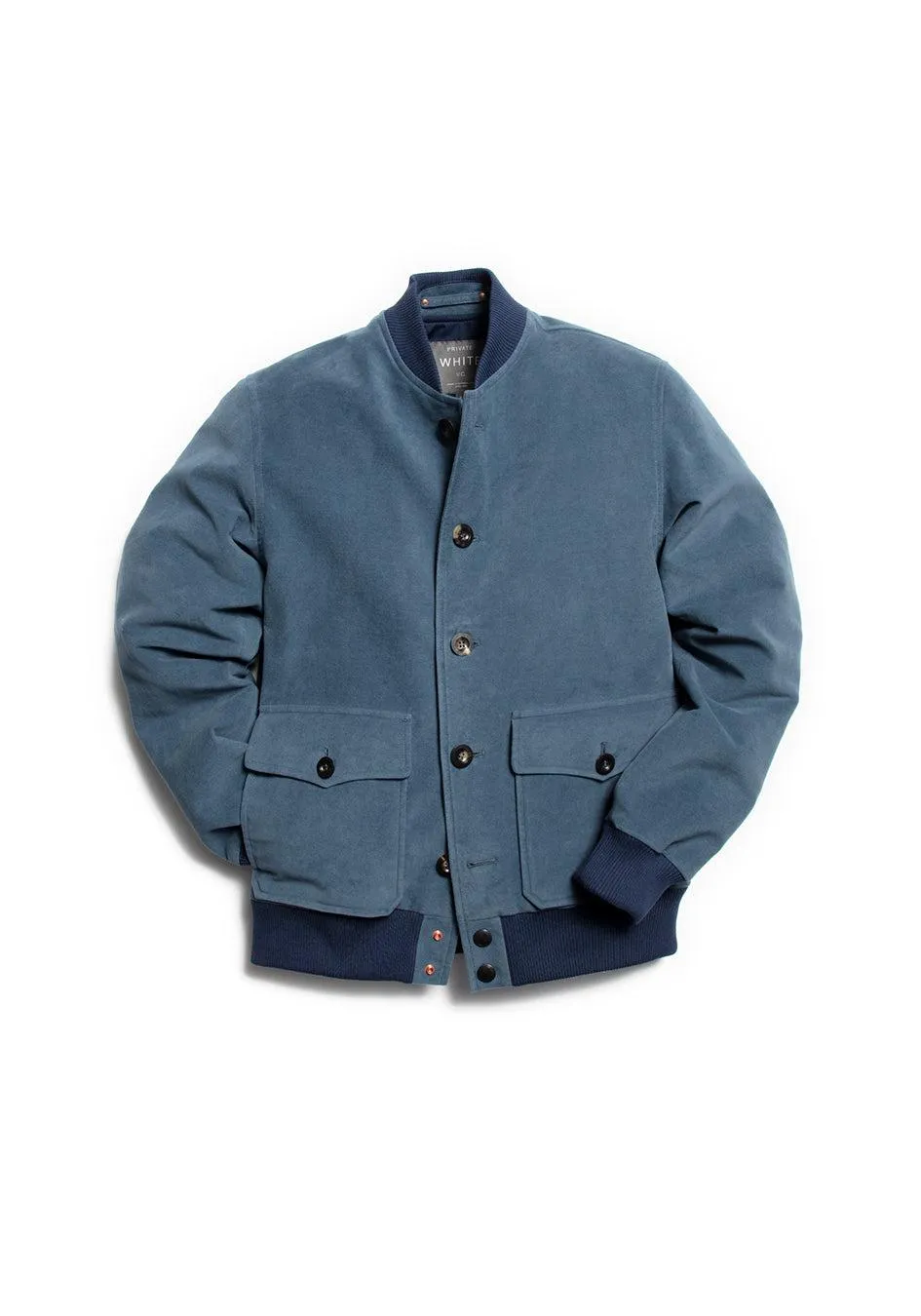 The Moleskin Bomber - Blue