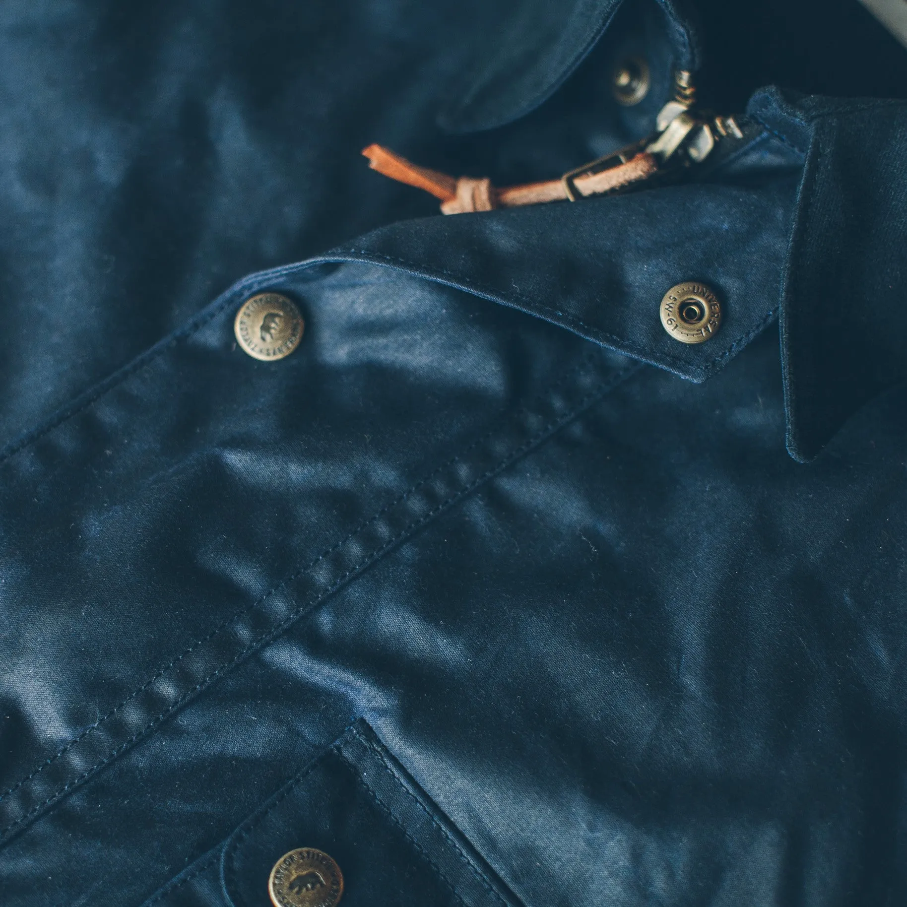 The Rover Jacket in Navy Waxed Cotton