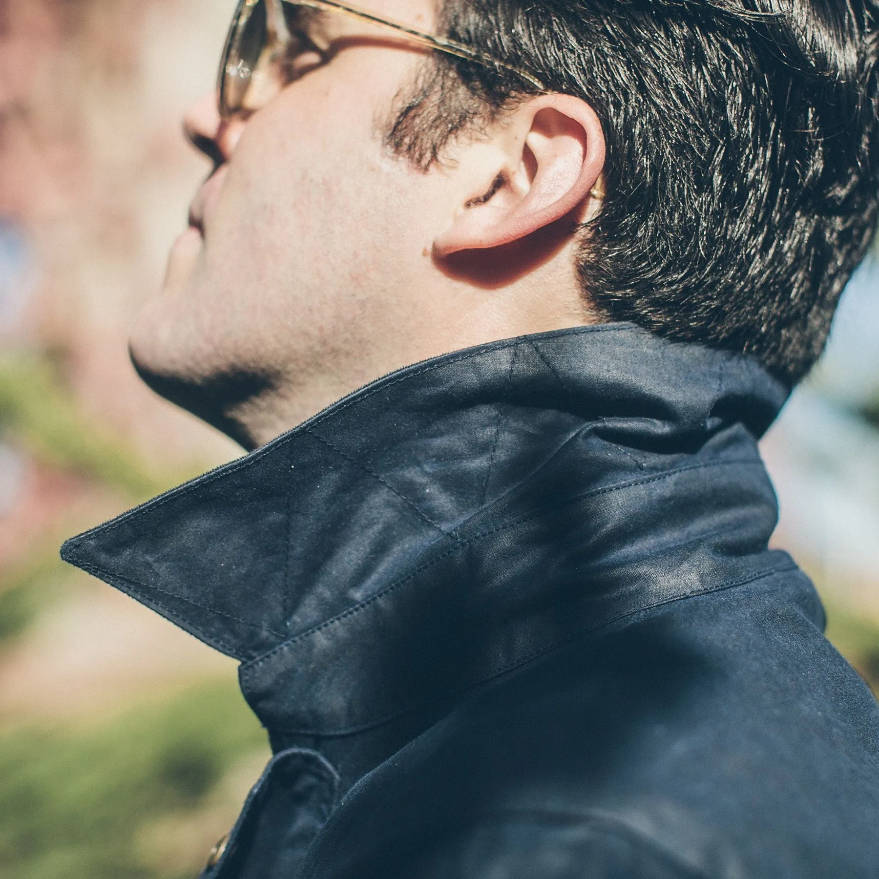 The Rover Jacket in Navy Waxed Cotton