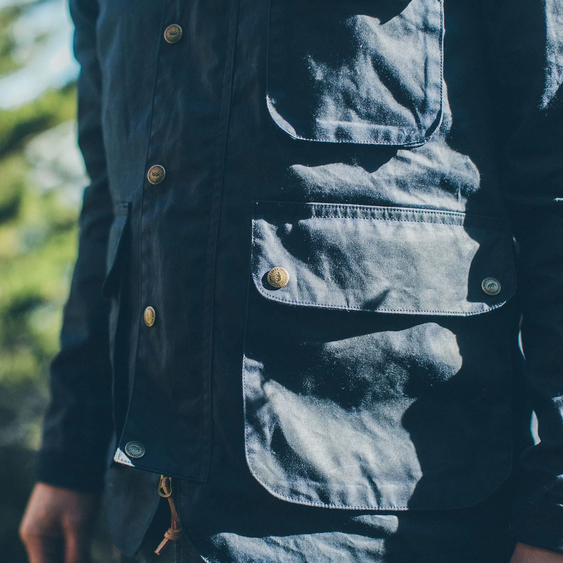 The Rover Jacket in Navy Waxed Cotton