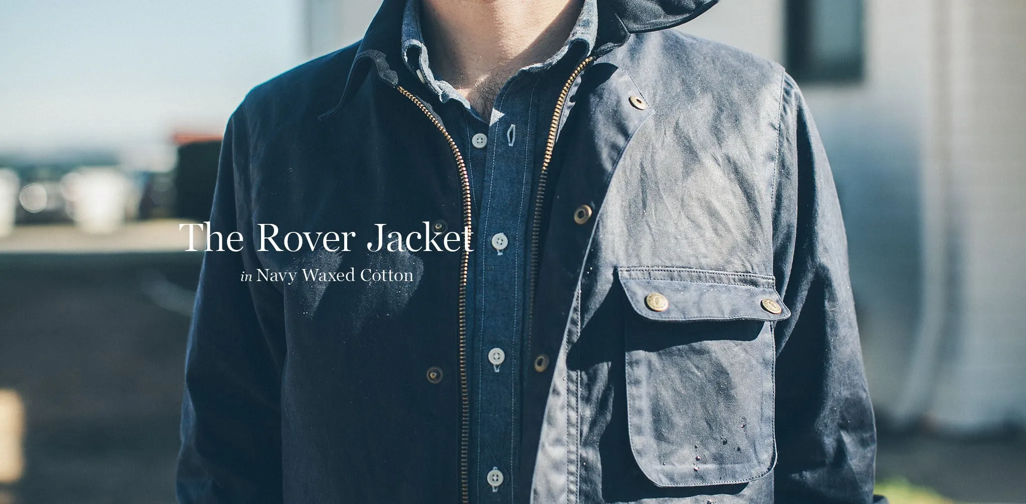 The Rover Jacket in Navy Waxed Cotton