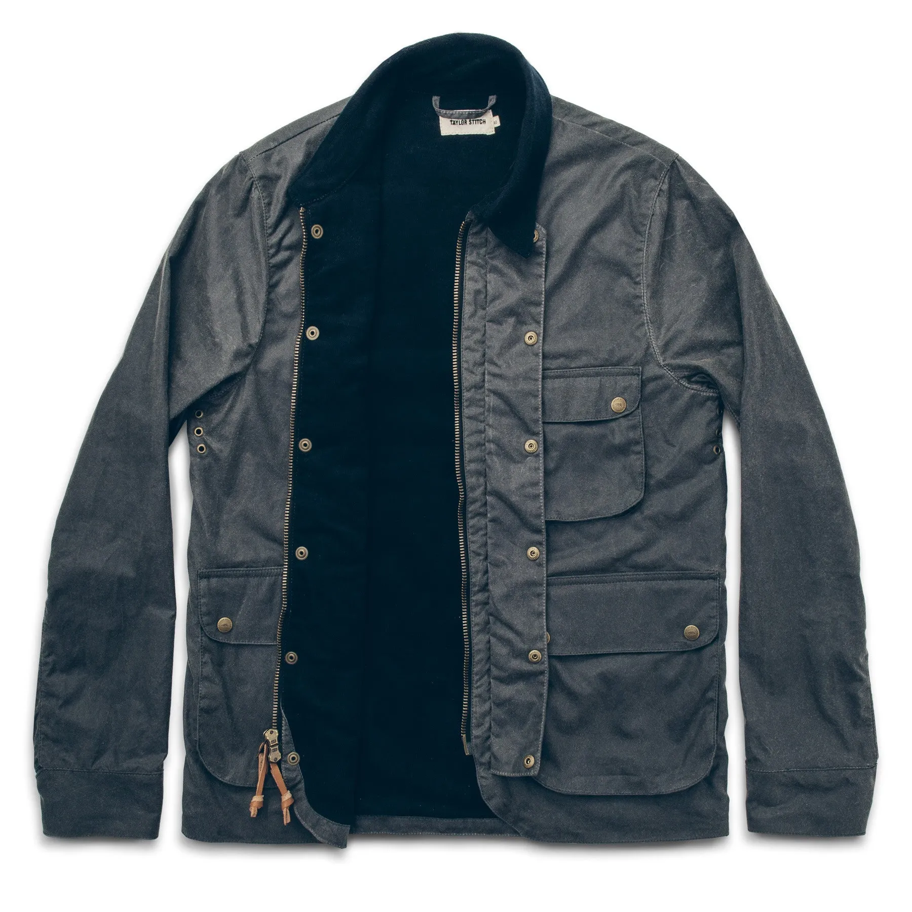 The Rover Jacket in Slate Waxed Canvas