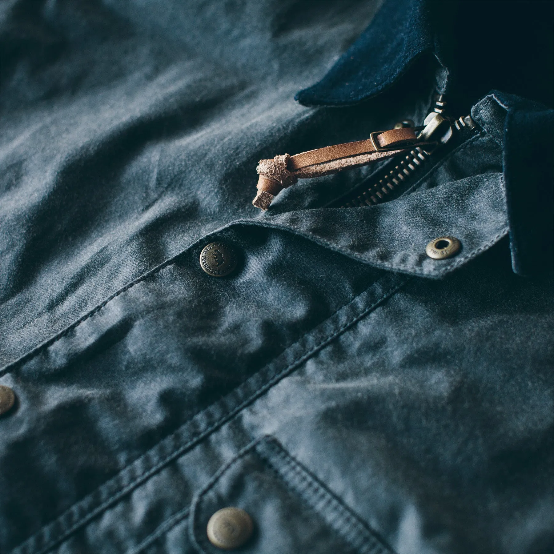 The Rover Jacket in Slate Waxed Canvas