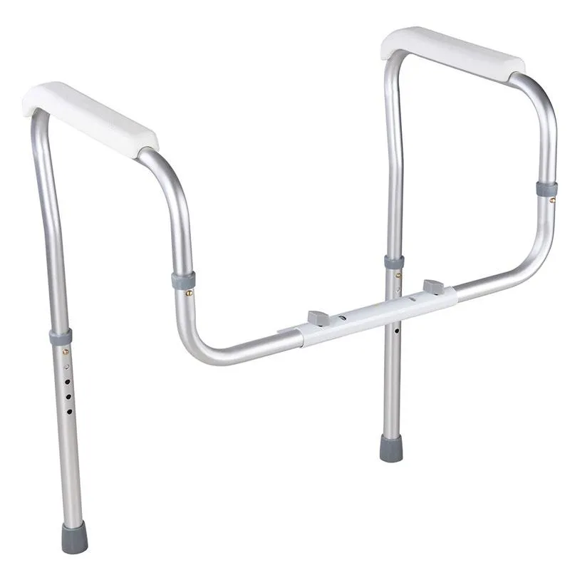 TheLAShop Adjustable Toilet Safety Frame Rail Grab Bar 375lbs Support