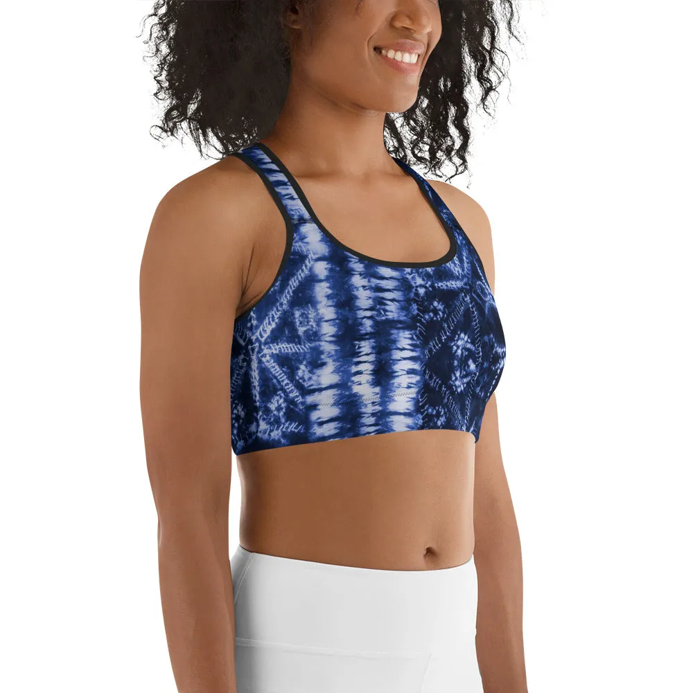 Women's Blue Escape Sports bra