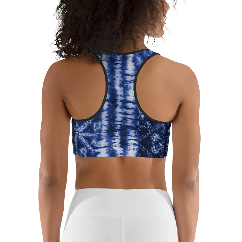 Women's Blue Escape Sports bra