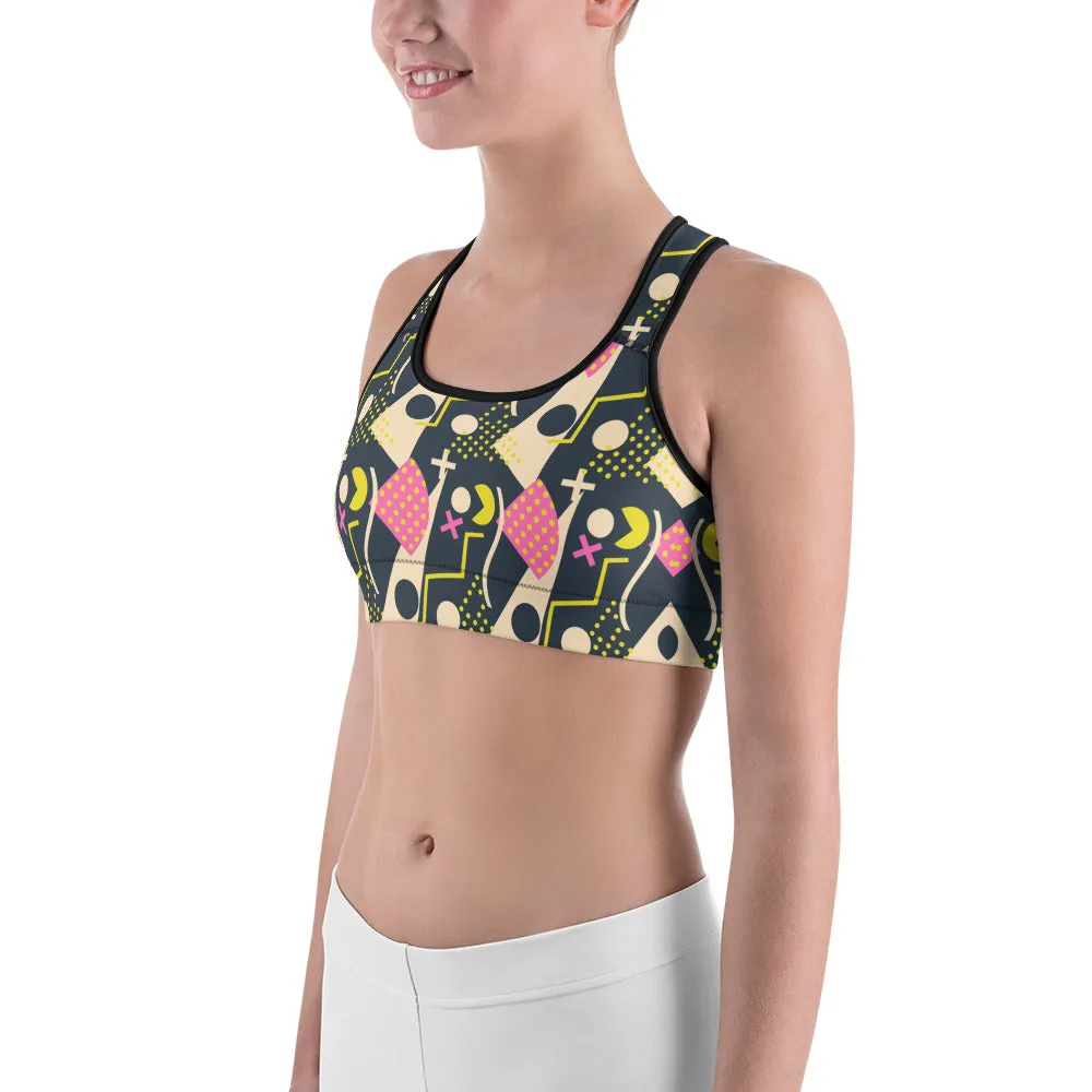 Women's Retro 80s Sports bra