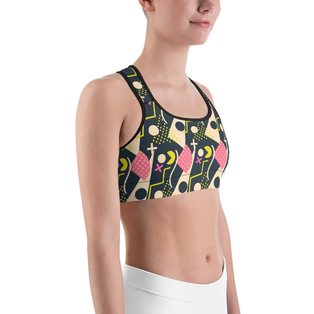 Women's Retro 80s Sports bra