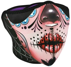 Zan Sugar Skull Muerte' Half Face Mask